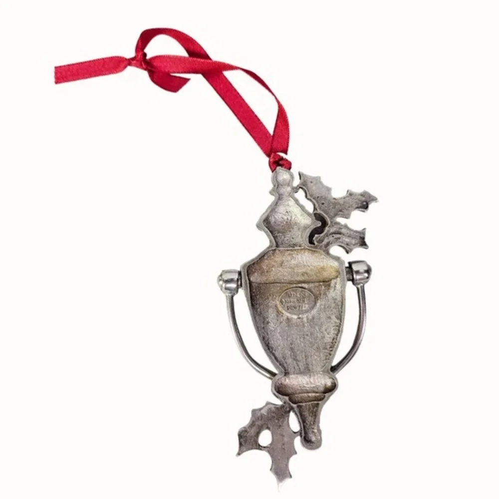 Lenox Kirk‎ Stieff Collection Pewter Bless This Home Door Knocker Ornament Vtg